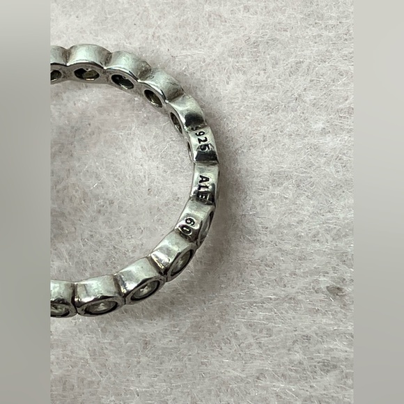 Pandora 925 Sterling Silver Alluring Brilliant Clear Cz Eternity Ring 190942CZ - Picture 6 of 7